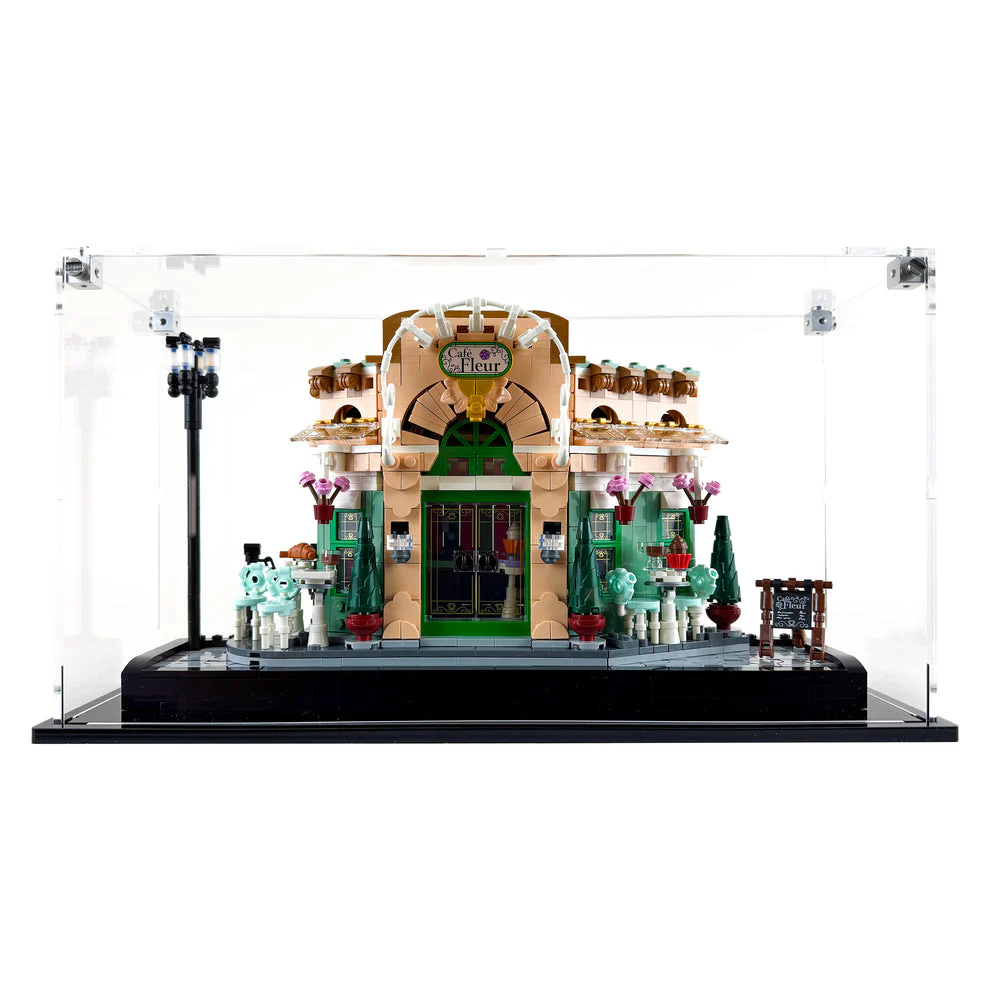 Custom Acrylic Display Case for LEGO Model 10362 - French Cafe (3mm thick, UV Resistant) 7.25h x 13.25w x 4d