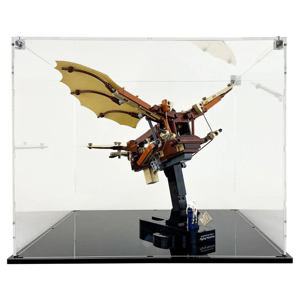 Custom Acrylic Display Case for LEGO Model 10363 - Leonardo da Vinci's Flying Machine (3mm thick, UV Resistant) 10.75h x 13.25w x 13.25d - Image 3