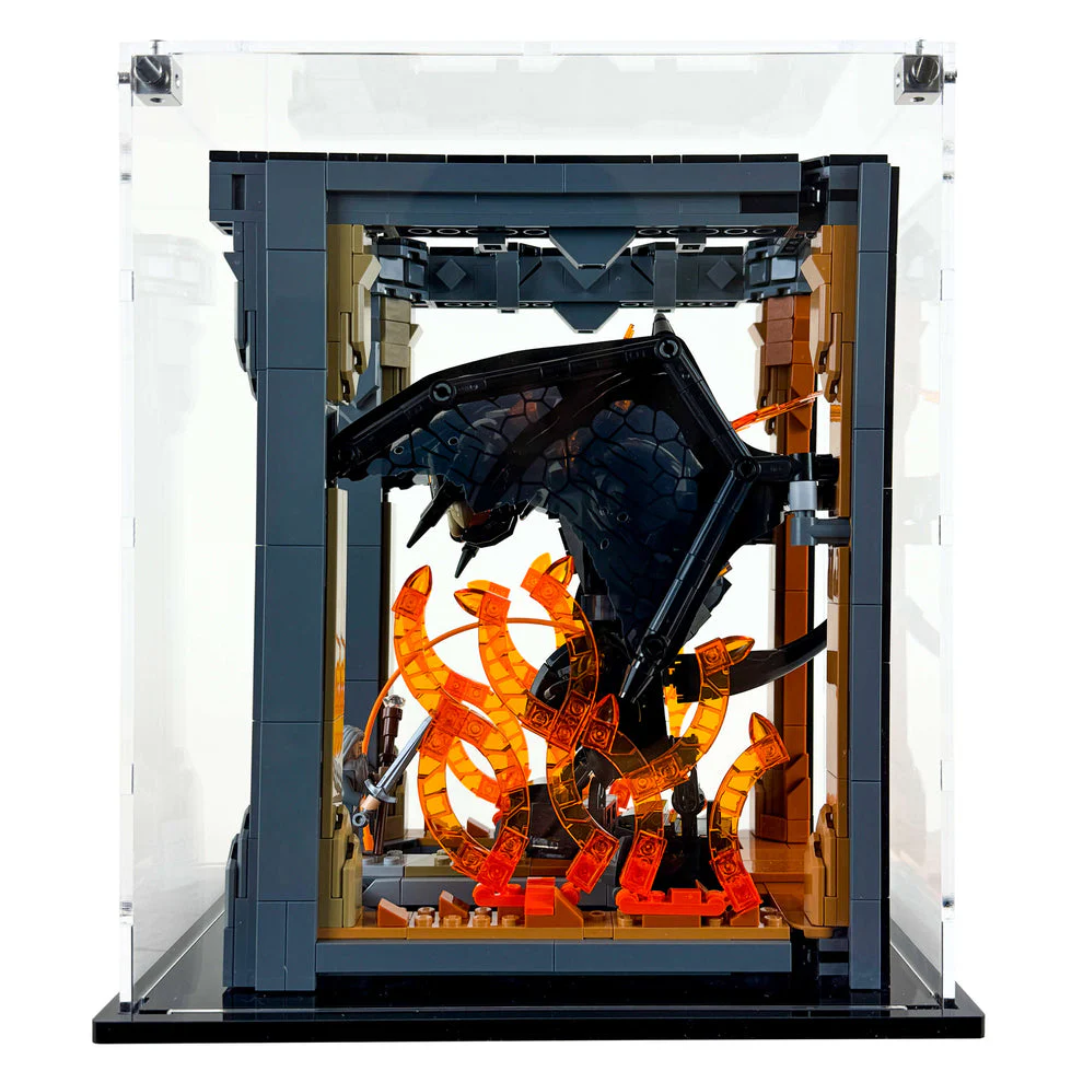 Custom Acrylic Display Case for LEGO Model 10367 - Balrog Book Nook (3mm thick, UV Resistant) 10h x 8.5w x 6.5d - Image 2