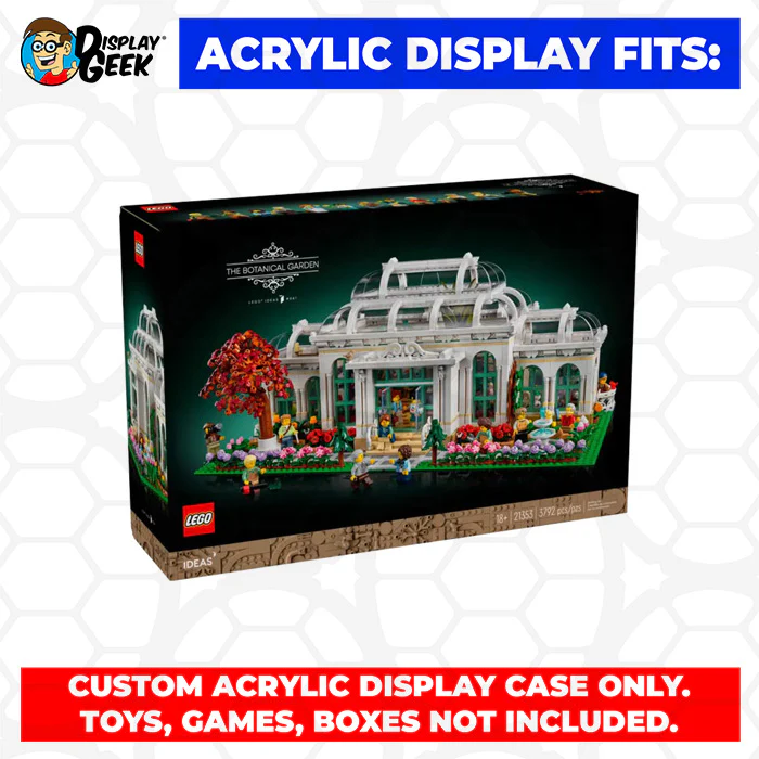 Custom Acrylic Display Case for LEGO Model 21353 - The Botanical Garden (3mm thick, UV Resistant) 9.5h x 21w x 11.5d - Image 8