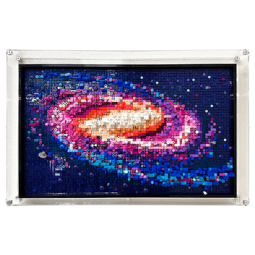 Custom Acrylic Wall Mount Display for LEGO Model 31212 - The Milky Way Galaxy (3mm thick, UV Resistant) 17.5h x 27.5w x 2.9d