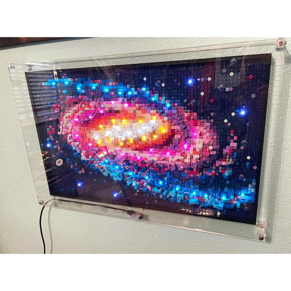Custom Acrylic Wall Mount Display for LEGO Model 31212 - The Milky Way Galaxy (3mm thick, UV Resistant) 17.5h x 27.5w x 2.9d - Image 8