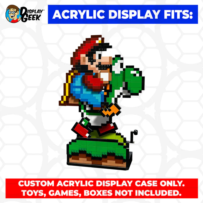 Custom Acrylic Display Case for LEGO Model 71438 - Super Mario & Yoshi (3mm thick, UV Resistant) 16.5h x 12w x 6d - Image 10