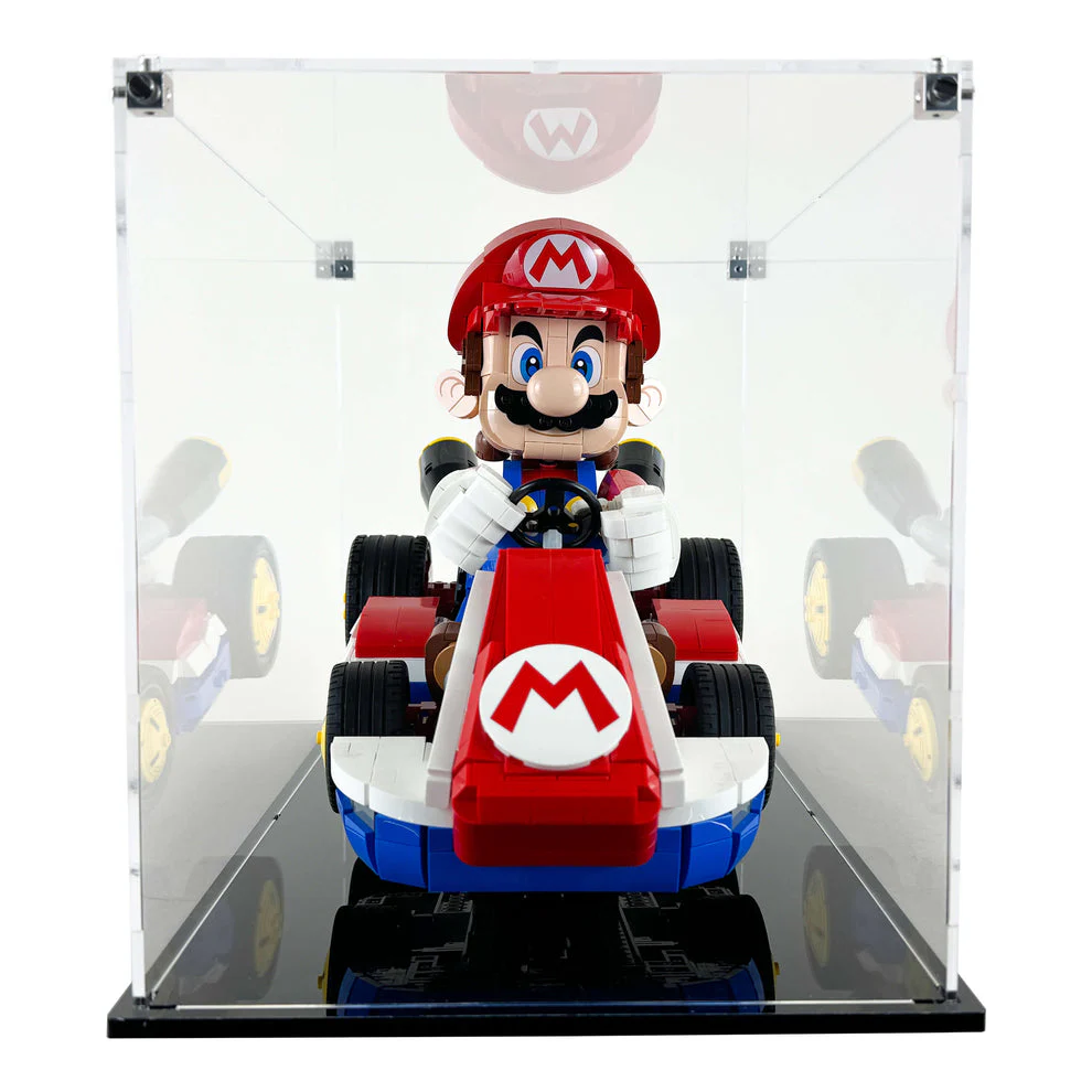 Custom Acrylic Display Case for LEGO Model 72037 - Mario Kart - Mario & Standard Kart (3mm thick, UV Resistant) 10.5h x 14.75w x 9.25d - Image 2