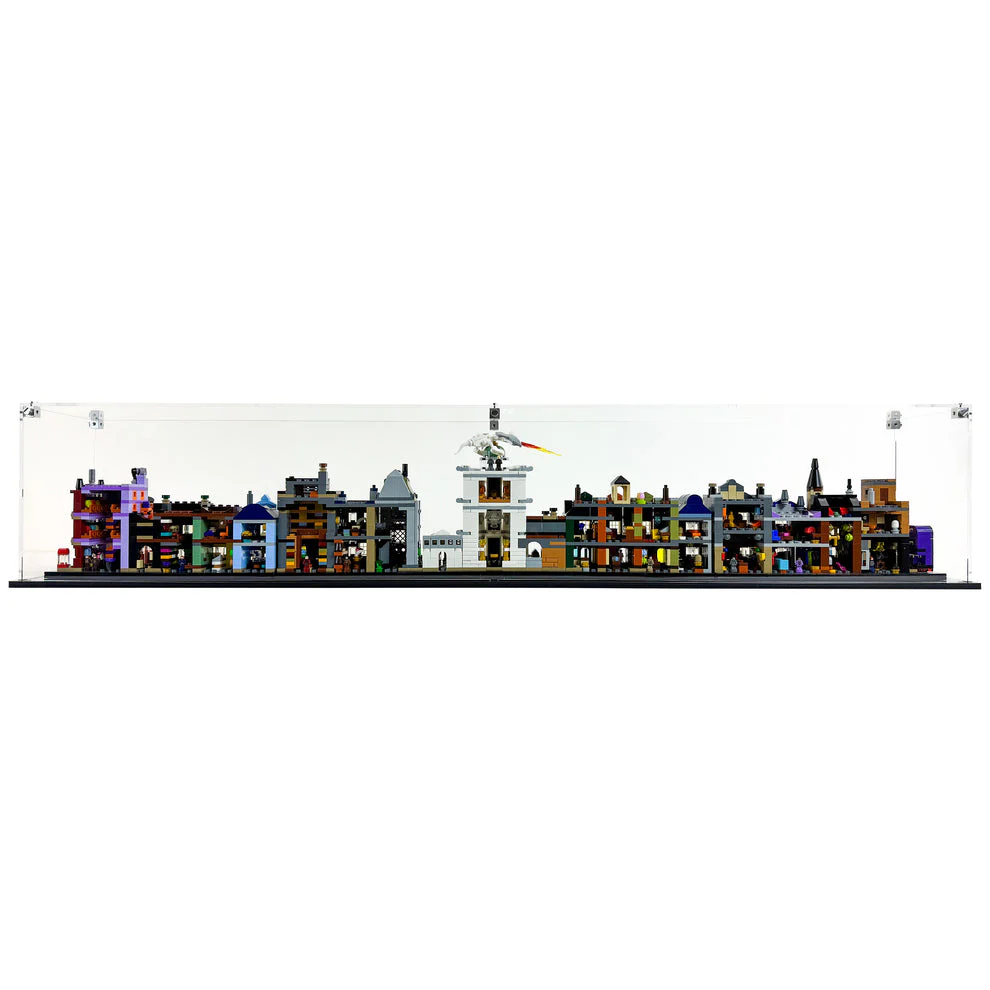 Custom Acrylic Display Case for LEGO Model 76444 - Diagon Alley Wizarding Shops (3mm thick, UV Resistant) 6.75h x 36w x 5.25d - Image 9