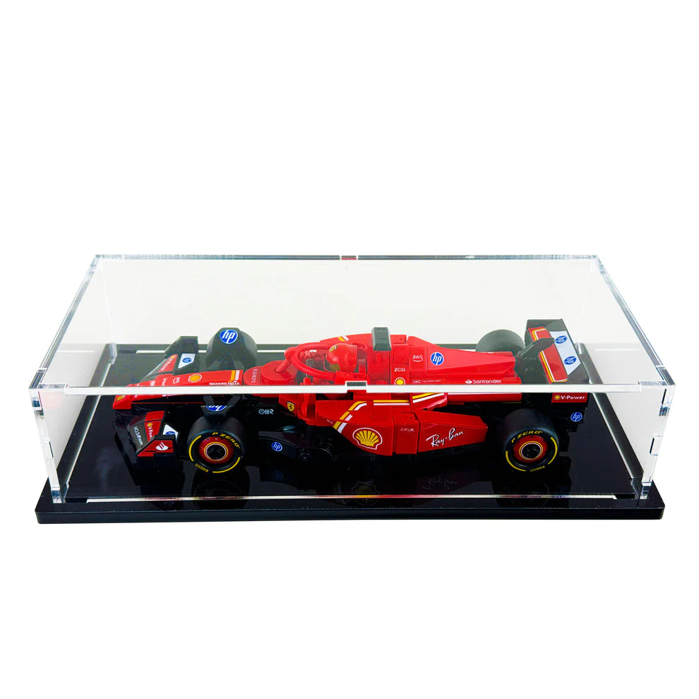 Custom Acrylic Display Case for LEGO Model 77242 - Speed Champion Ferrari SF-24 F1 Race Car (3mm thick, UV Resistant) 2.25h x 9.25w x 4.25d