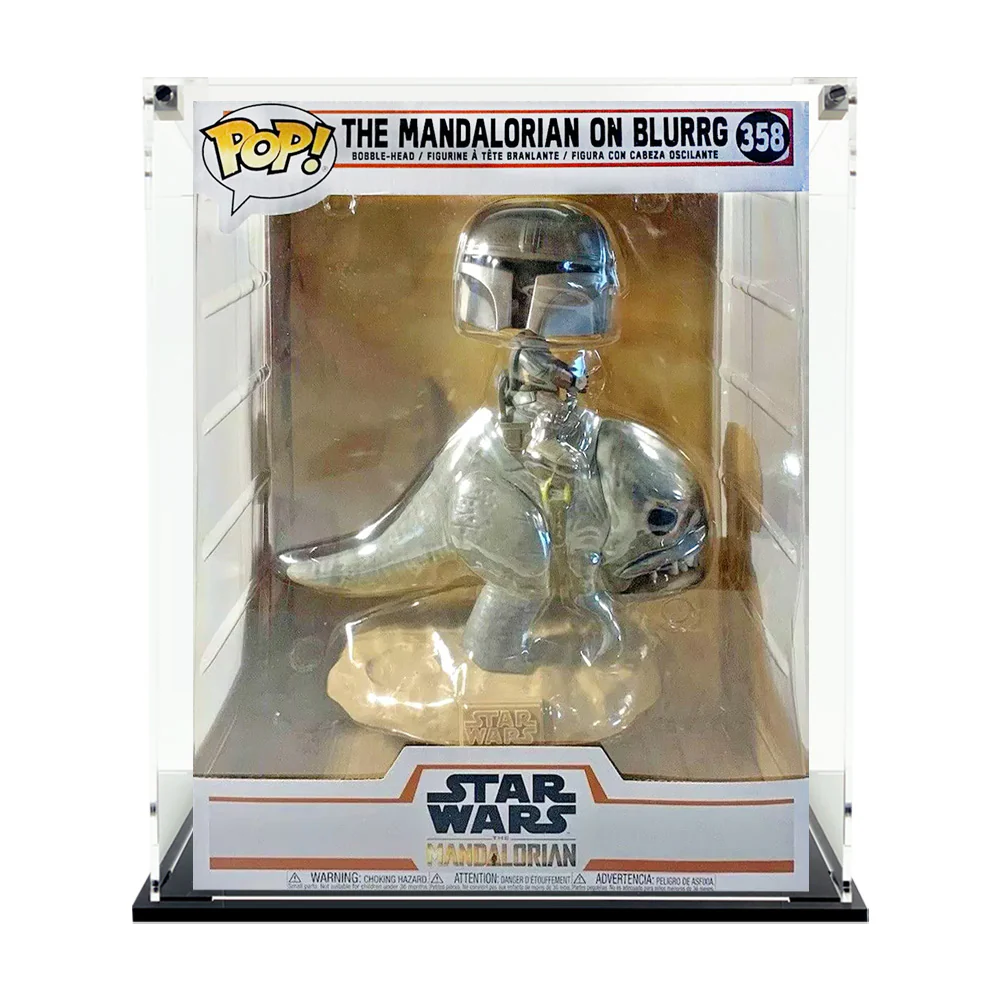 Custom Acrylic Display Case for POP RIDES (BLURRG) Funko Pop Grail Boxes (3mm thick, UV Resistant) Fits 9.875h x 7.25w x 6.625d