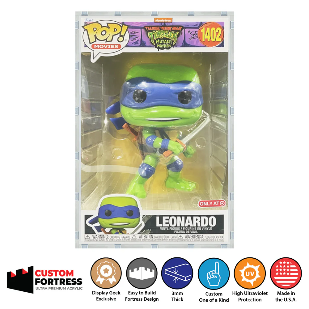 Custom Acrylic Hard Case for 10 INCH SKINNY Funko Pop Grail Boxes (3mm thick, UV Resistant) Fits 13h x 8.25w x 8.25d