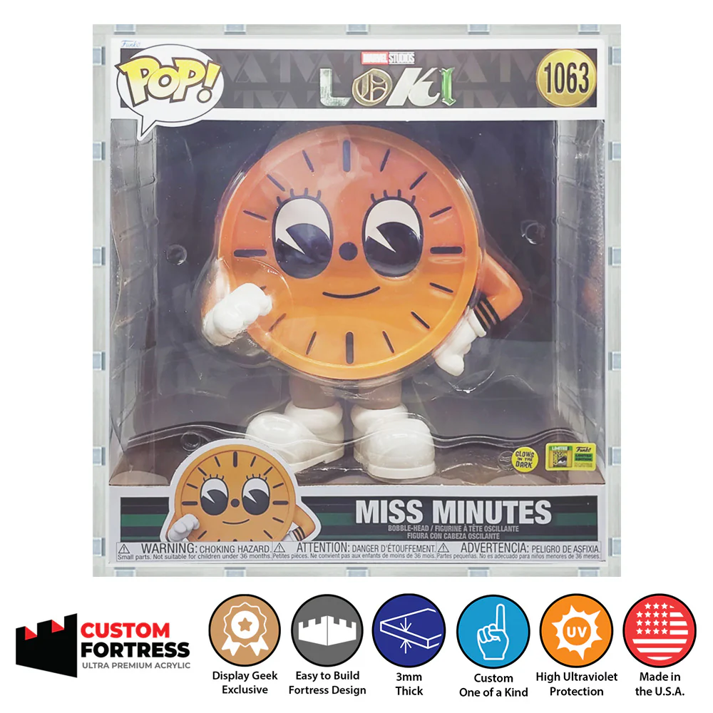 Custom Acrylic Hard Case for 10 INCH WIDE DEEP Funko Pop Grail Boxes (3mm thick, UV Resistant) Fits 13h x 12w x 8.5d