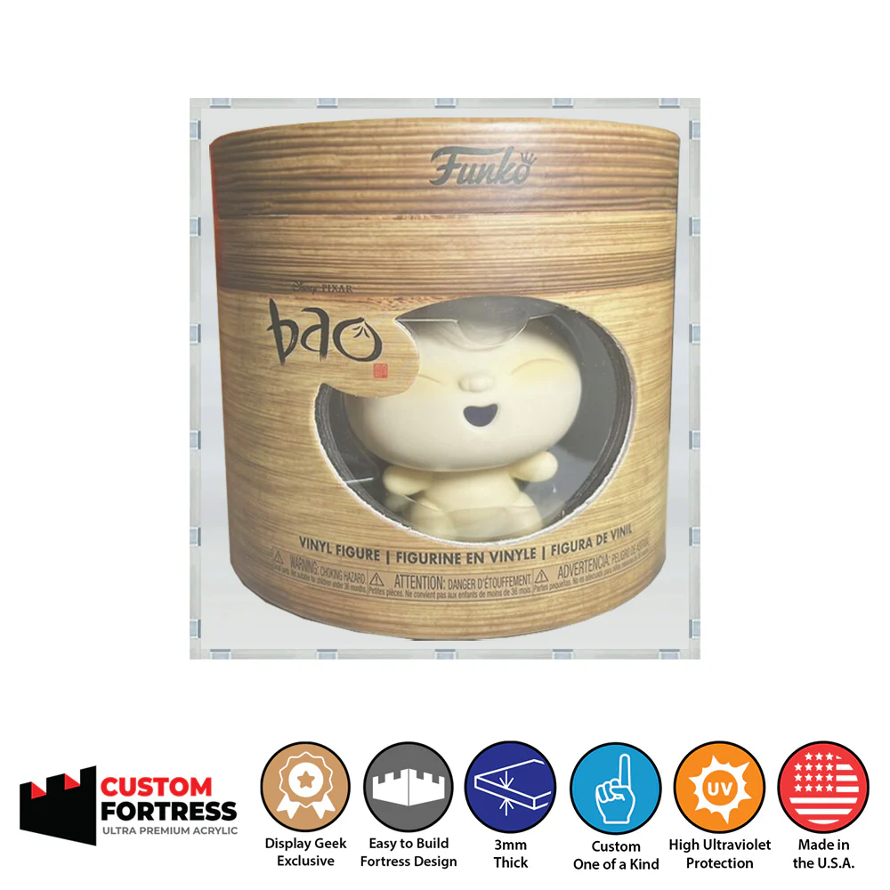 Custom Acrylic Hard Case for BAO Funko Pop Grail Boxes (3mm thick, UV Resistant) Fits 4.75h x 5.25w x 5.25d