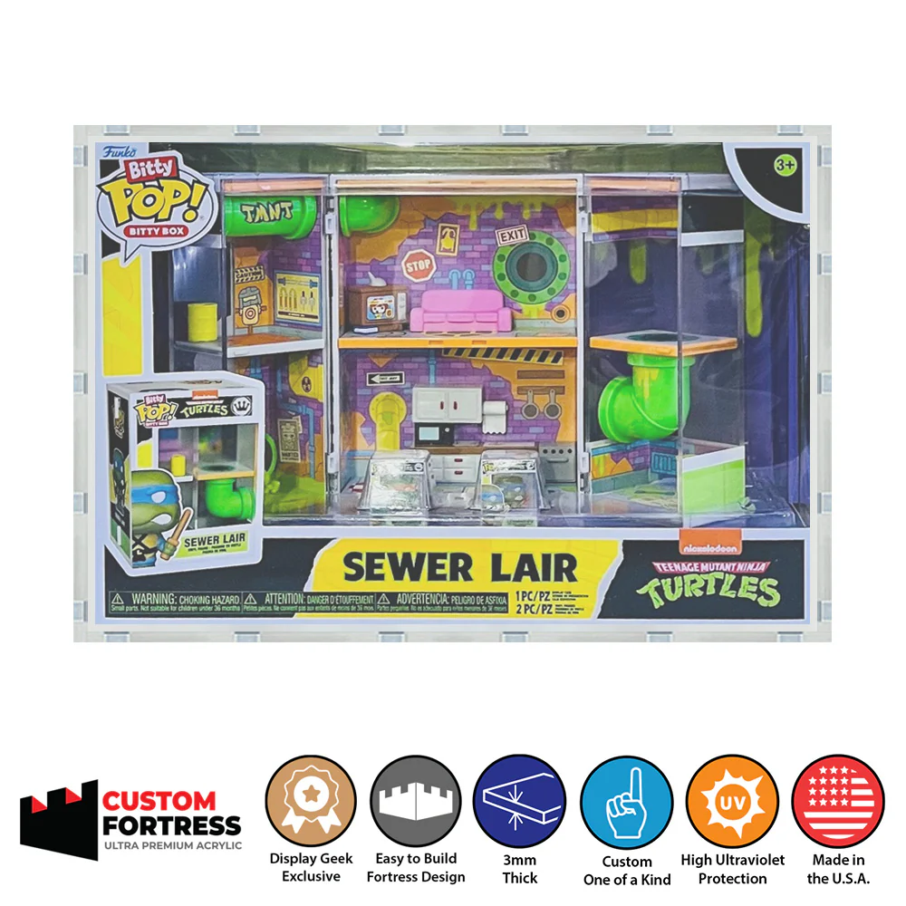 Custom Acrylic Hard Case for BITTY POP BITTY BOX Funko Pop Grail Boxes (3mm thick, UV Resistant) Fits 8.5h x 12w x 4d