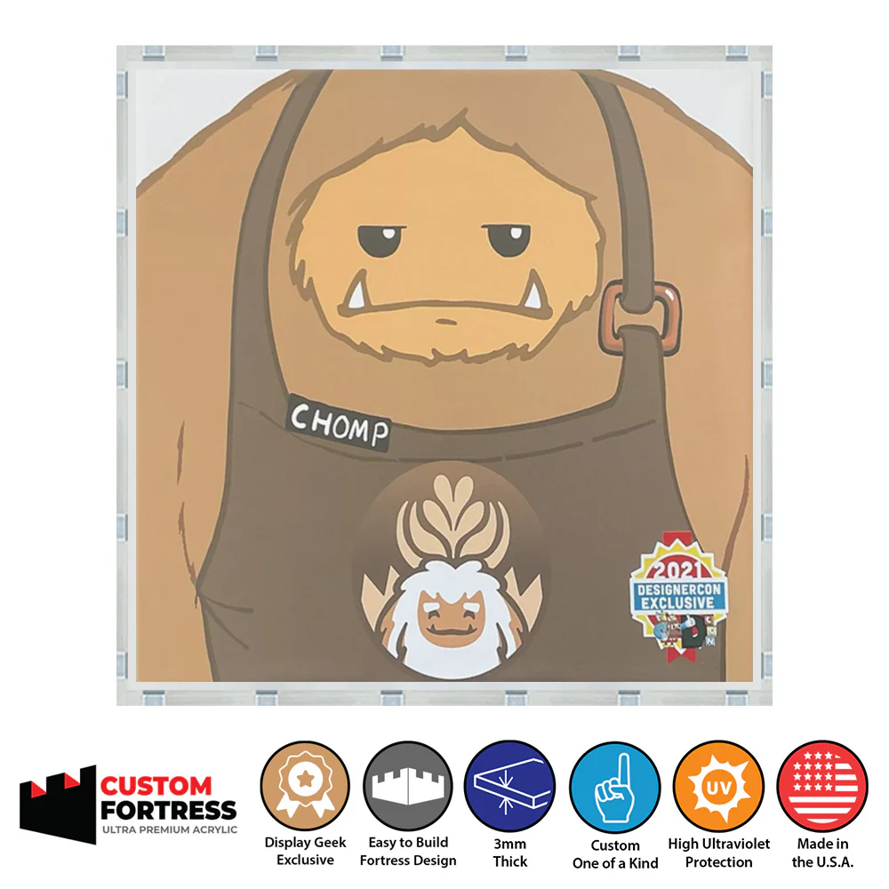 Custom Acrylic Hard Case for CHOMP BARISTA Abominable Toys Grail Boxes (3mm thick, UV Resistant) Fits 6.5h x 7.75w x 5d