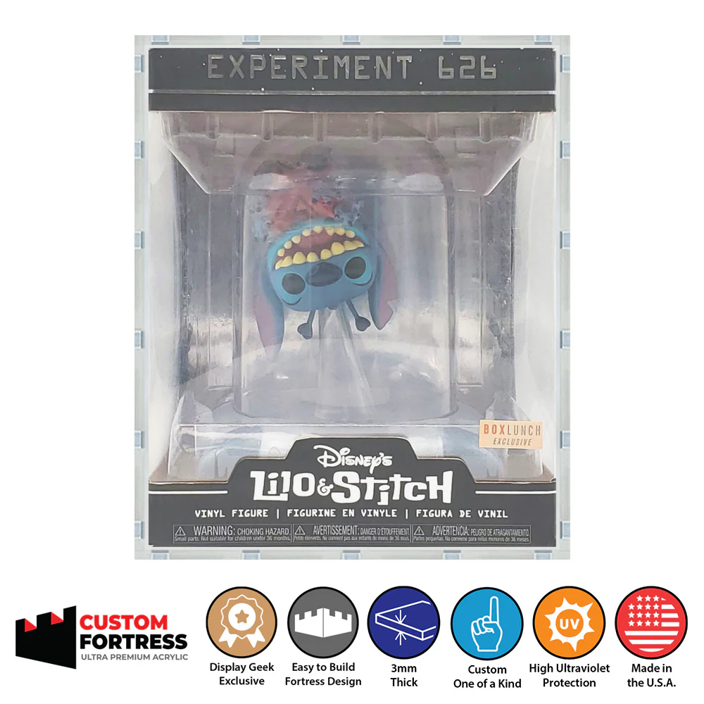 Custom Acrylic Hard Case for EXPERIMENT 626 DOME Funko Grail Boxes (3mm thick, UV Resistant) Fits 9.2h x 7.3w x 7.4d