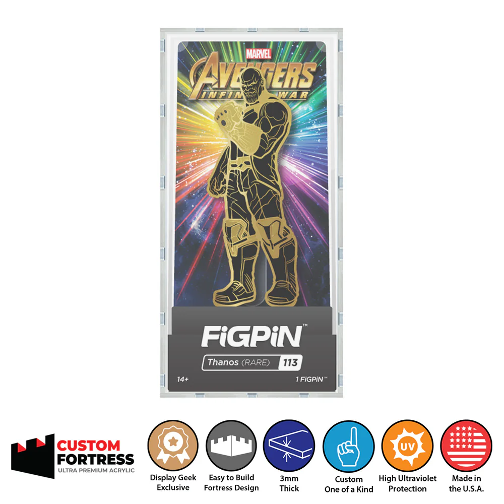 Custom Acrylic Hard Case for FIGPIN STANDARD Cases (3mm thick, UV Resistant) Fits 4.9h x 2.3w x 1.2d