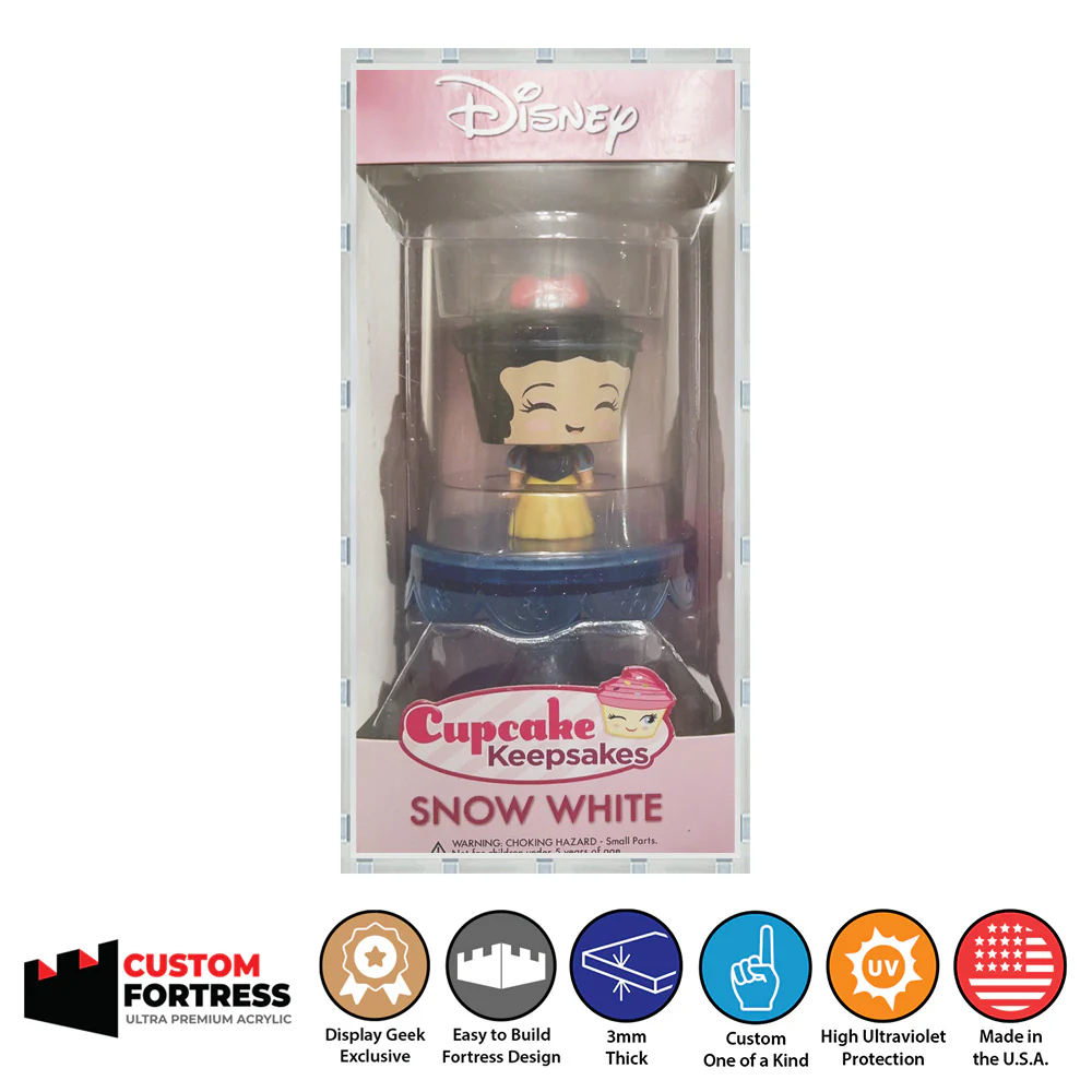 Custom Acrylic Hard Case for FUNKO CUPCAKE KEEPSAKES Funko Pop Grail Boxes (3mm thick, UV Resistant) Fits 7.7h x 3.5w x 3.5d