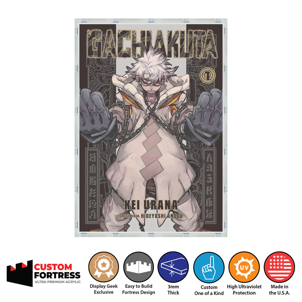 Custom Acrylic Hard Case for MANGA GACHIAKUTA English Version (3mm thick, UV Resistant) Fits 8.2h x 5.75w x 0.6d