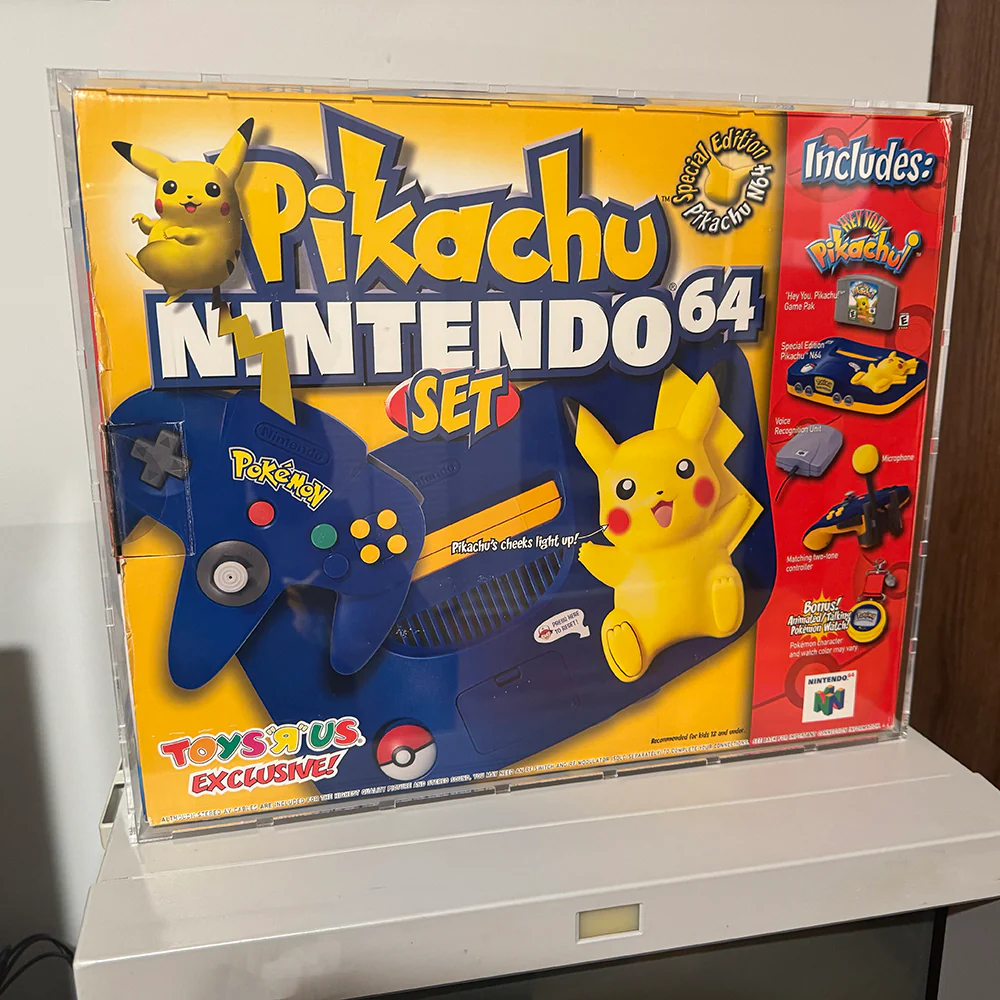 Custom Acrylic Hard Case for PIKACHU NINTENDO 64 SET Video Game Console (3mm thick, UV Resistant) Fits 13h x 16.25w x 4.6d - Image 10