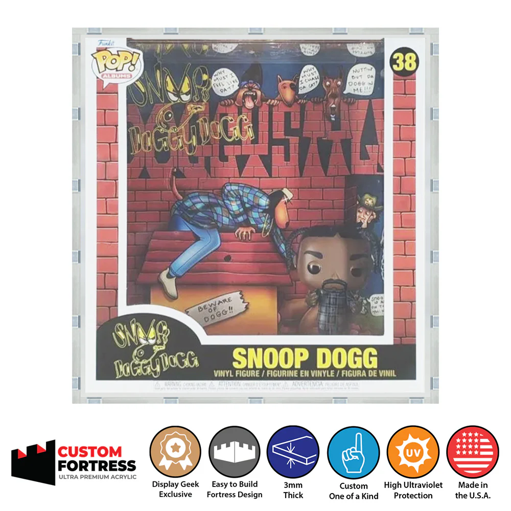 Custom Acrylic Hard Case for POP ALBUMS Funko Pop Grail Boxes (3mm thick, UV Resistant) Fits 9.25h x 8.75w x 3.5d