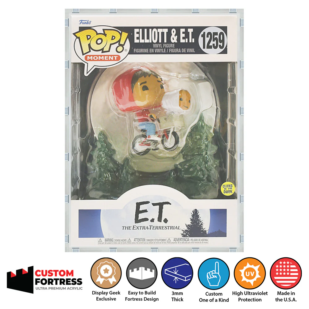 Custom Acrylic Hard Case for POP MOVIE MOMENTS SORCERER MICKEY Funko Pop Grail Boxes (3mm thick, UV Resistant) Fits 10.375h x 7.5w x 6.75d