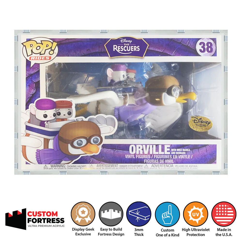 Custom Acrylic Hard Case for POP RIDES ORVILLE/ORACLE Funko Pop Grail Boxes (3mm thick, UV Resistant) Fits 7.25h x 10.75w x 8.125d