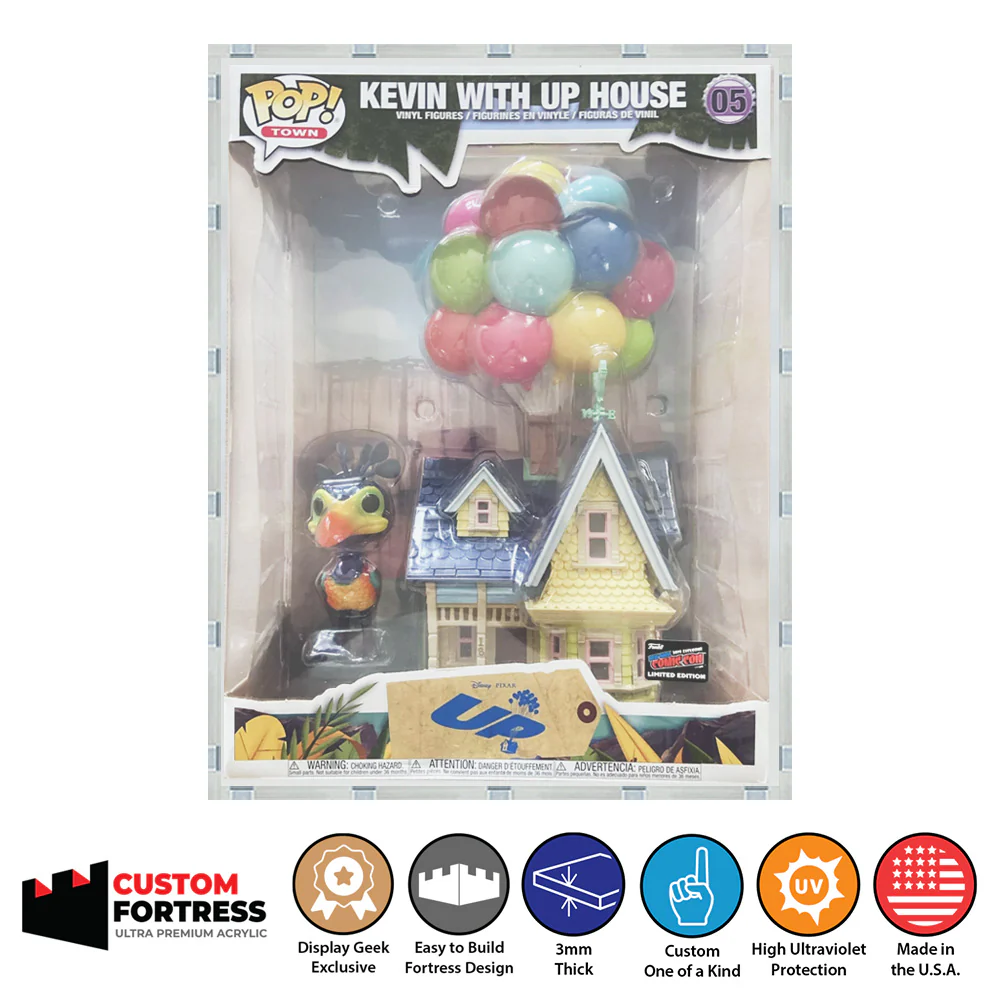 Custom Acrylic Hard Case for POP TOWN KEVIN UP HOUSE #05 Funko Pop Grail Boxes (3mm thick, UV Resistant) Fits 13.25h x 10w x 6.375d