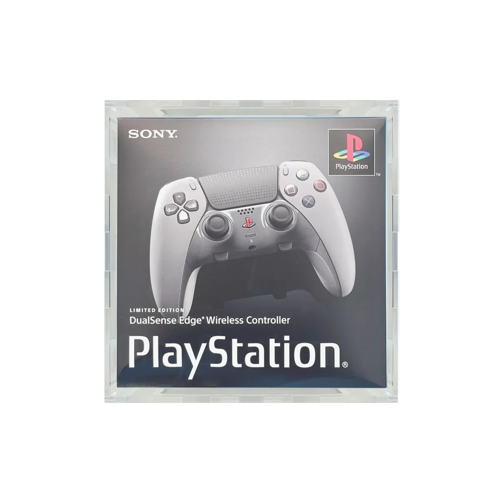 Custom Acrylic Hard Case for PS5 30th Anniversary Edition DualSense Edge Controller Box (4.5mm thick) Fits 7.75h x 4w x 7.75d