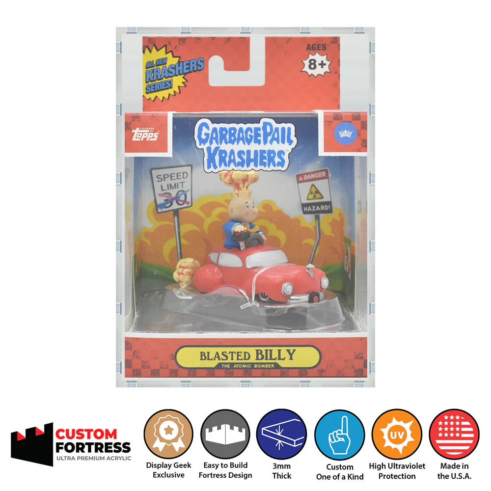 Custom Acrylic Hard Case for THE ATOMIC BOMBER Topps GPK Boxes (3mm thick, UV Resistant) Fits 6.5h x 4.5w x 3.75d