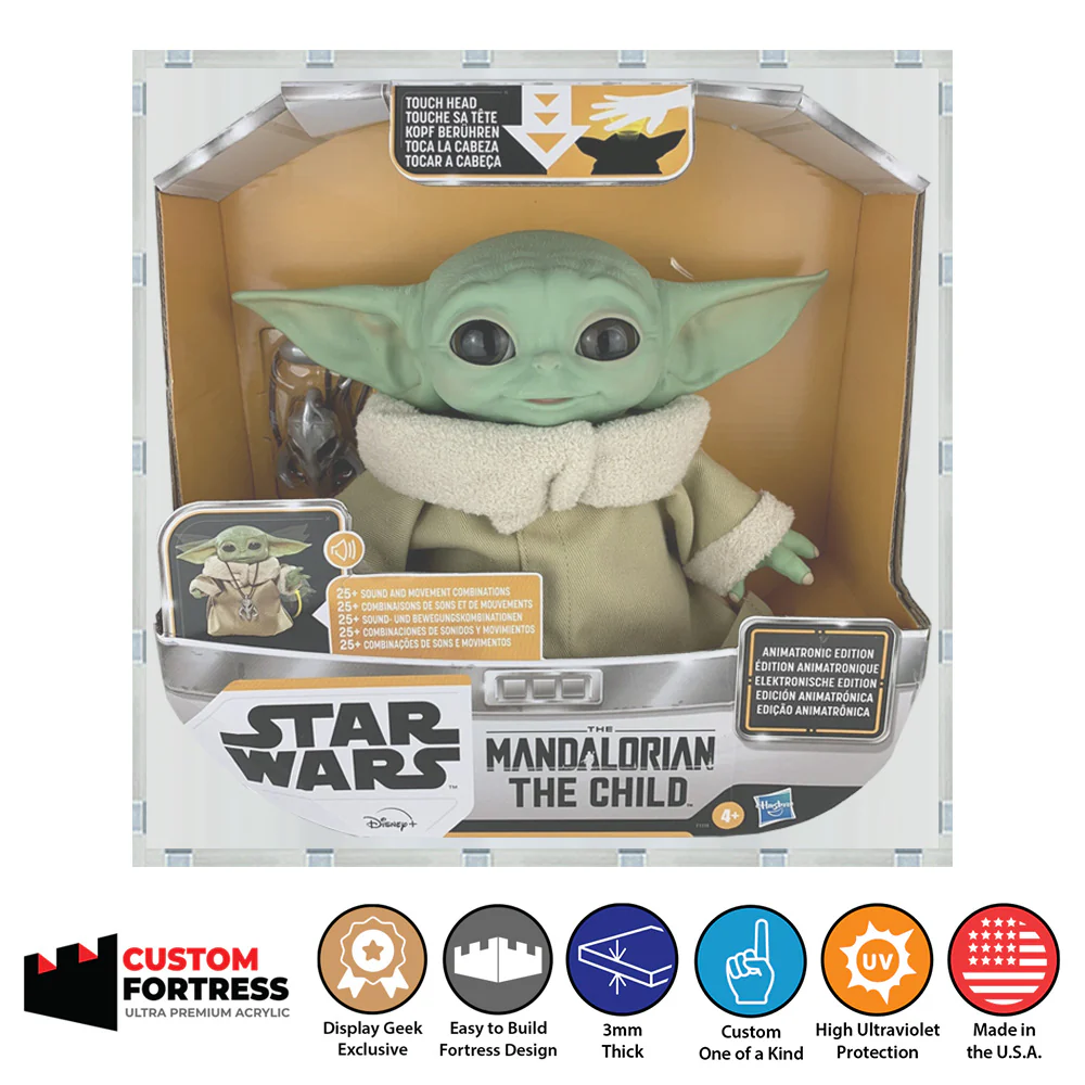 Custom Acrylic Hard Case for THE CHILD ANIMATRONIC EDITION Grail Boxes (3mm thick, UV Resistant) Fits 10h x 10w x 4d