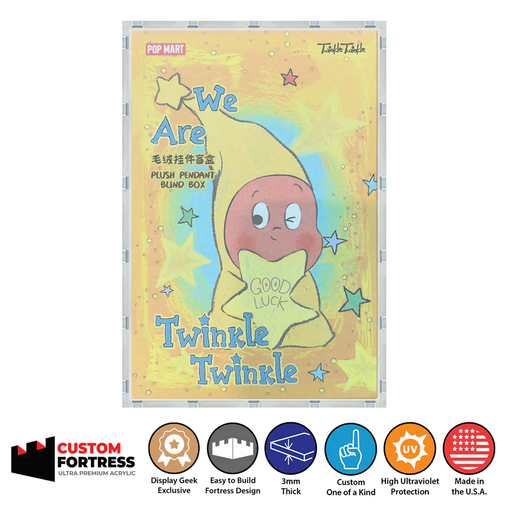 Custom Acrylic Hard Case for WE ARE TWINKLE TWINKLE BLIND BOX Pop Mart Box (3mm thick, UV Resistant) Fits 5.9h x 4w x 3.2d