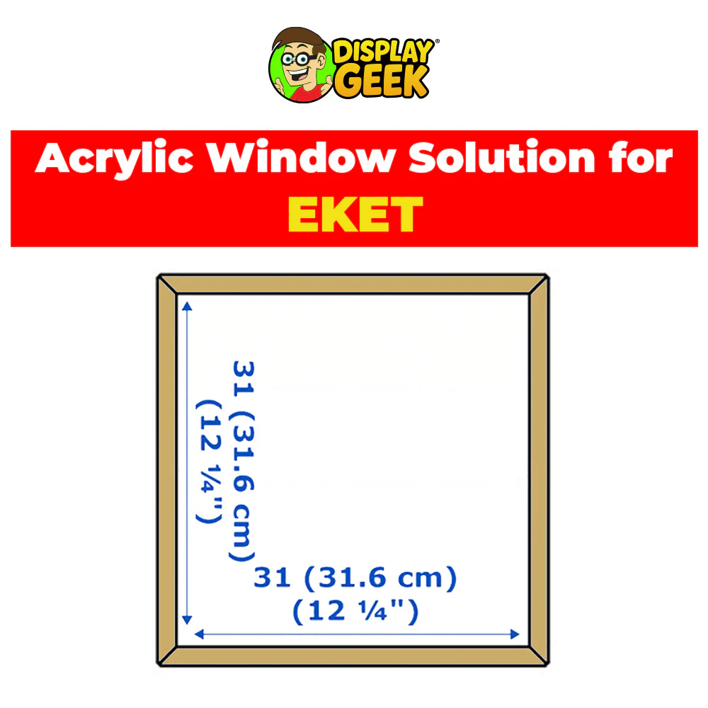 Custom Acrylic Solution for IKEA® EKET Display Case (3mm thick, UV Resistant) 31.6cm inside - Image 2