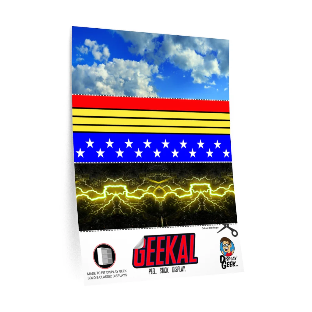 DC Themed 18 x 6.25 Background Decals for SOLO & CLASSIC Display Geek Shelves