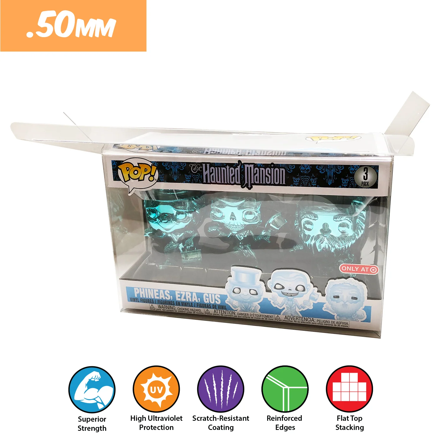 3 PACK DEEP Pop Protectors for Funko (0.50mm thick, UV & Scratch Resistant) 6.5h x 10w x 4.5d - Image 9