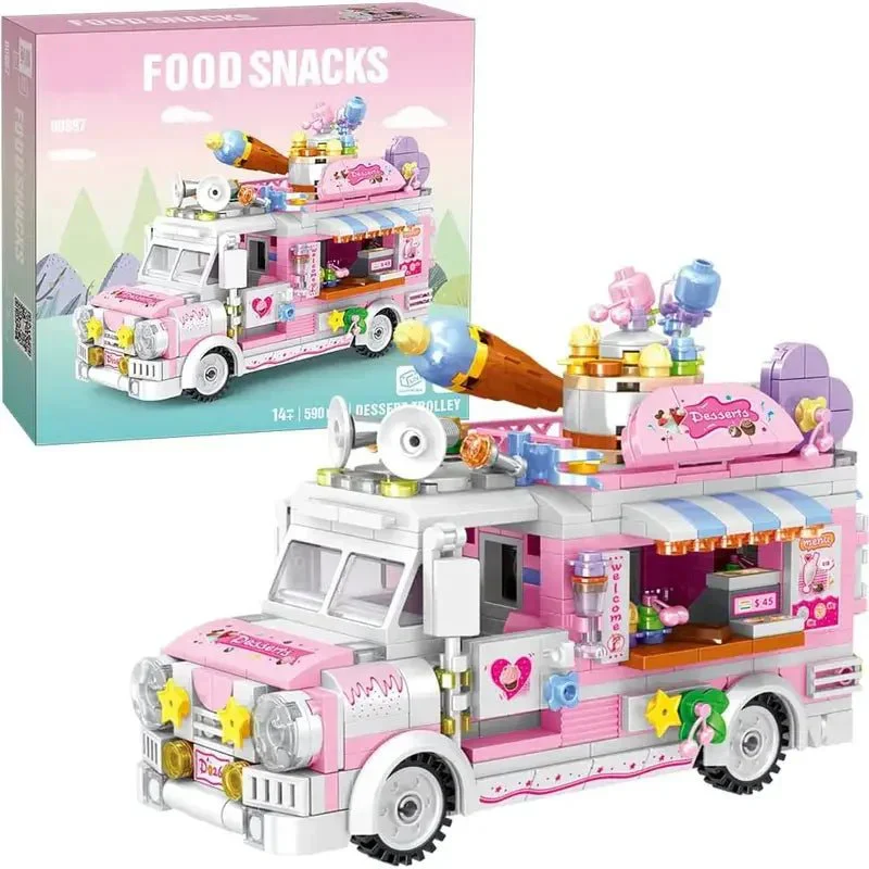 Dessert Trolley (Over 500 Pieces) - Custom Building Blocks Mini Figures Compatible with LEGO - Image 5