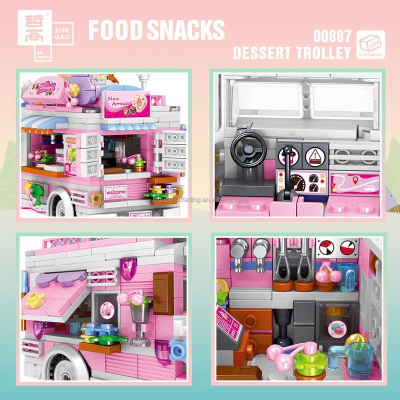 Dessert Trolley (Over 500 Pieces) - Custom Building Blocks Mini Figures Compatible with LEGO - Image 6