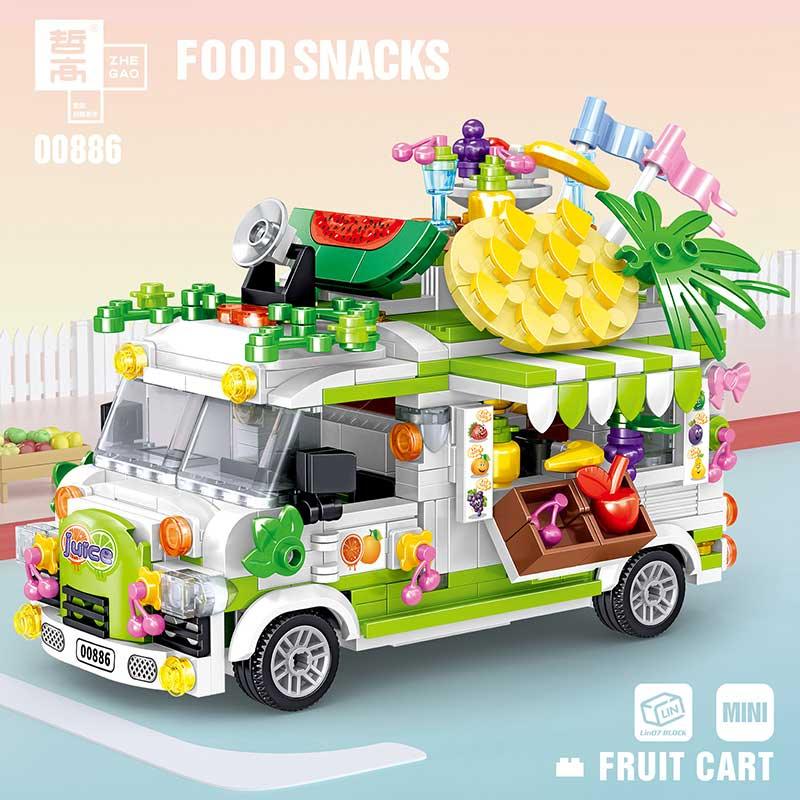 Fruit Cart Food Truck (Over 500 Pieces) - Custom Building Blocks Mini Figures Compatible with LEGO - Image 2