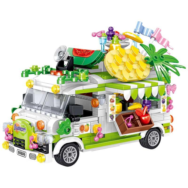 Fruit Cart Food Truck (Over 500 Pieces) - Custom Building Blocks Mini Figures Compatible with LEGO - Image 4