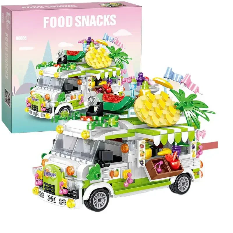 Fruit Cart Food Truck (Over 500 Pieces) - Custom Building Blocks Mini Figures Compatible with LEGO - Image 7
