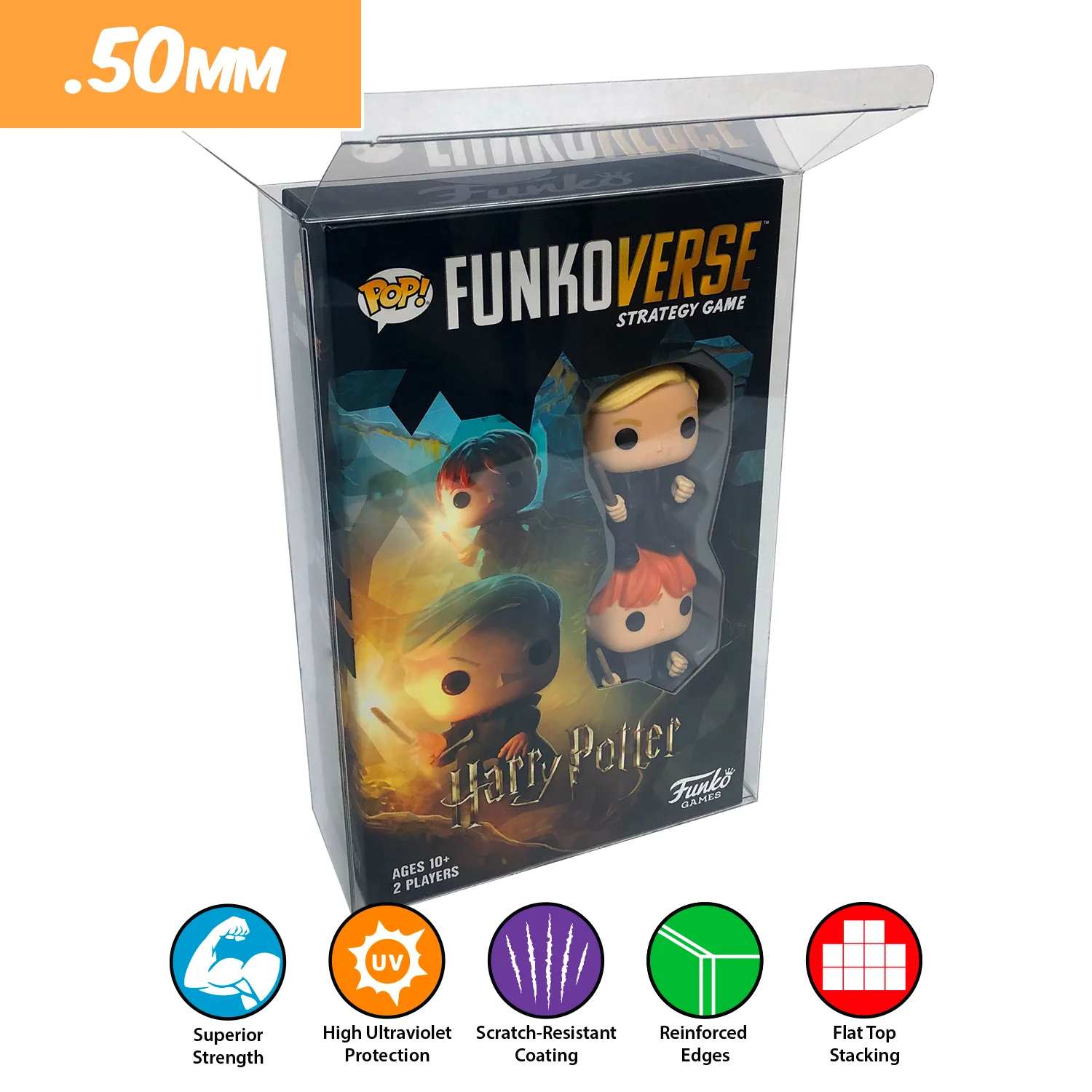 FUNKOVERSE Pop Protectors for Tall Funko Board Games (0.50mm thick) 10.5h x 7w x 2.5d - Image 6