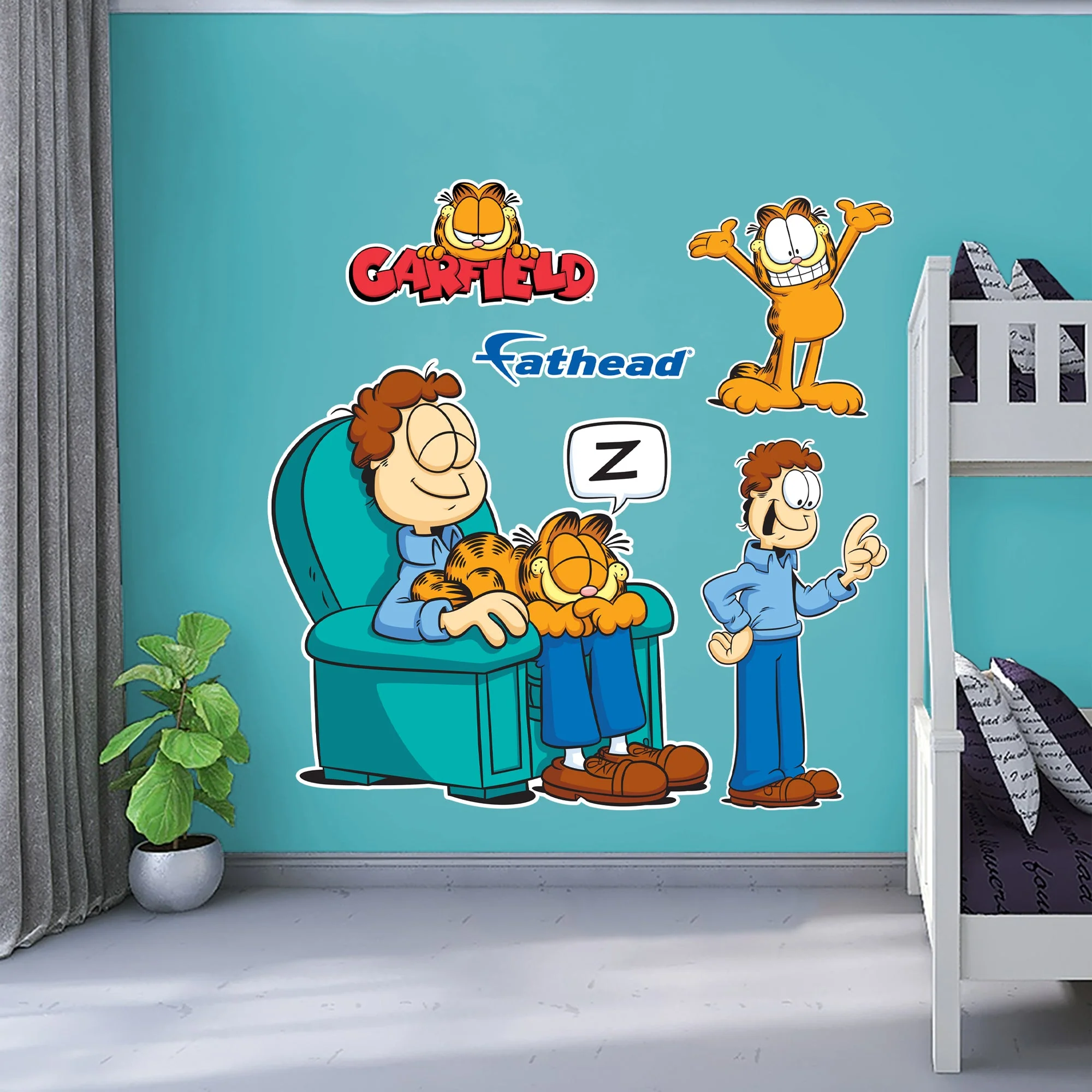 Garfield & Jon - RealBig Collection - Official Nickelodeon - Reusable Vinyl Wall Decals #2 - Image 2