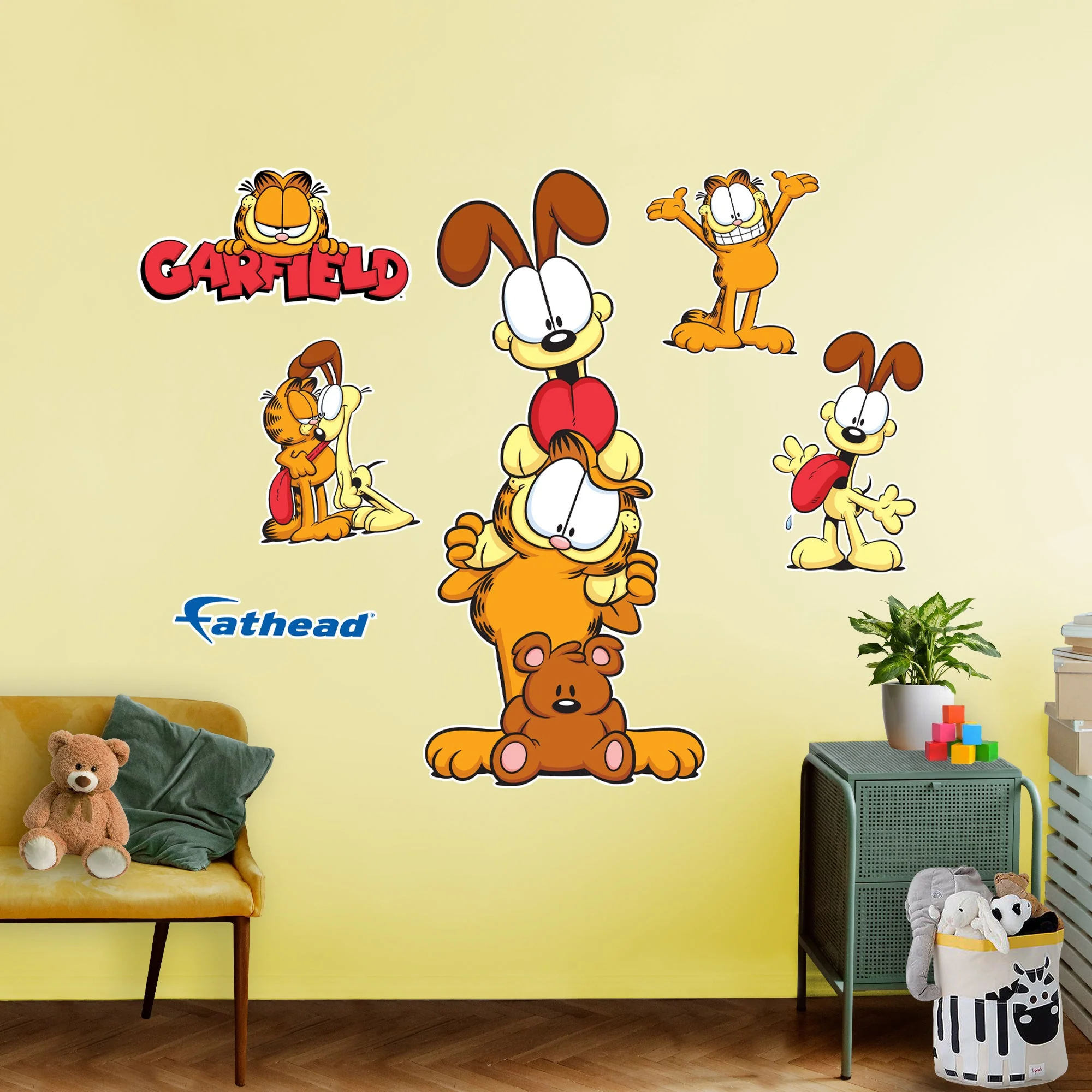 Garfield, Odie & Pooky - RealBig Collection - Official Nickelodeon - Reusable Vinyl Wall Decals - Image 2