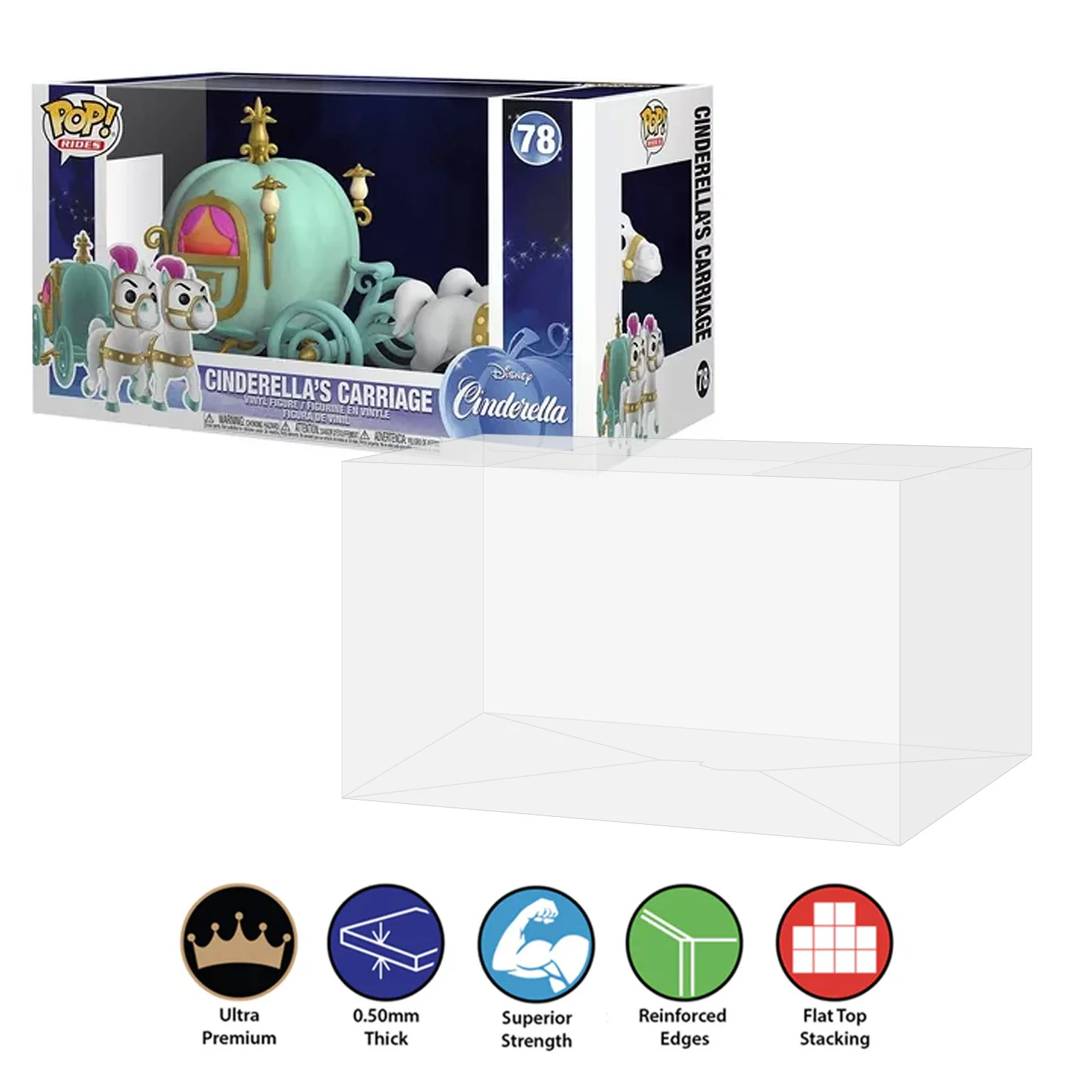 GOAT BOAT THOR Pop Protectors for Funko (0.50mm thick) 7.25h x 13.6w x 7.25d - Image 4