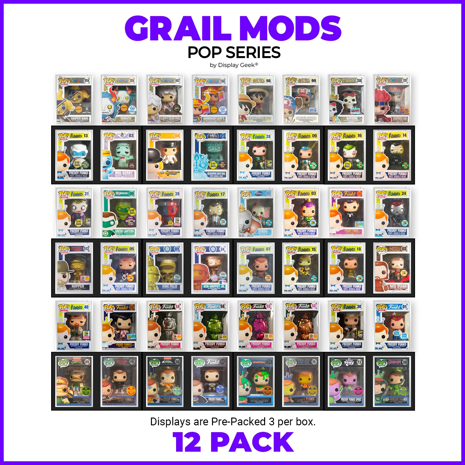 **DISCONTINUED** GRAIL MODS - Modular In Box Display Case for Funko Pops in Acrylic Hard Stack Armor (EVA Foam) - Image 10