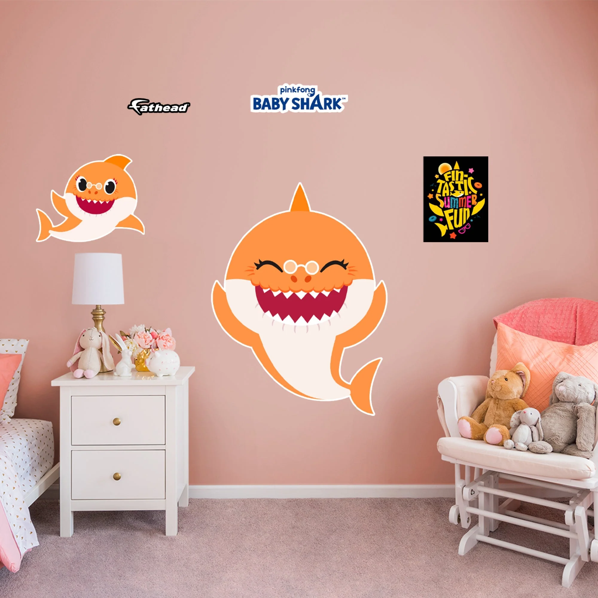 Grandma Shark - Baby Shark - RealBig Collection - Official Nickelodeon - Reusable Vinyl Wall Decals - Image 6