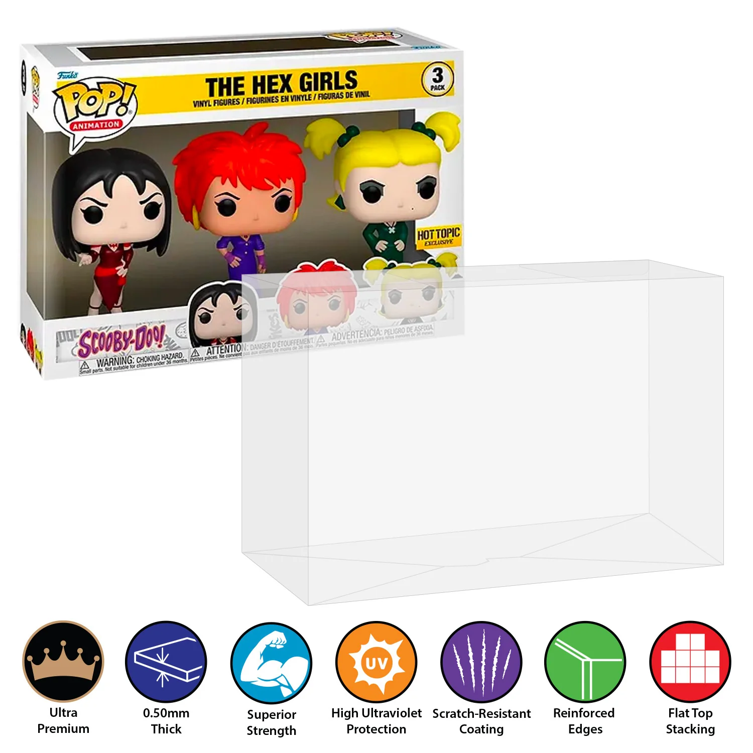 **REPLACED WITH 0.60MM** 3 PACK STANDARD Pop Protectors for Funko (0.50mm thick, UV & Scratch Resistant) 6.25h x 9w x 3.5d - Image 11
