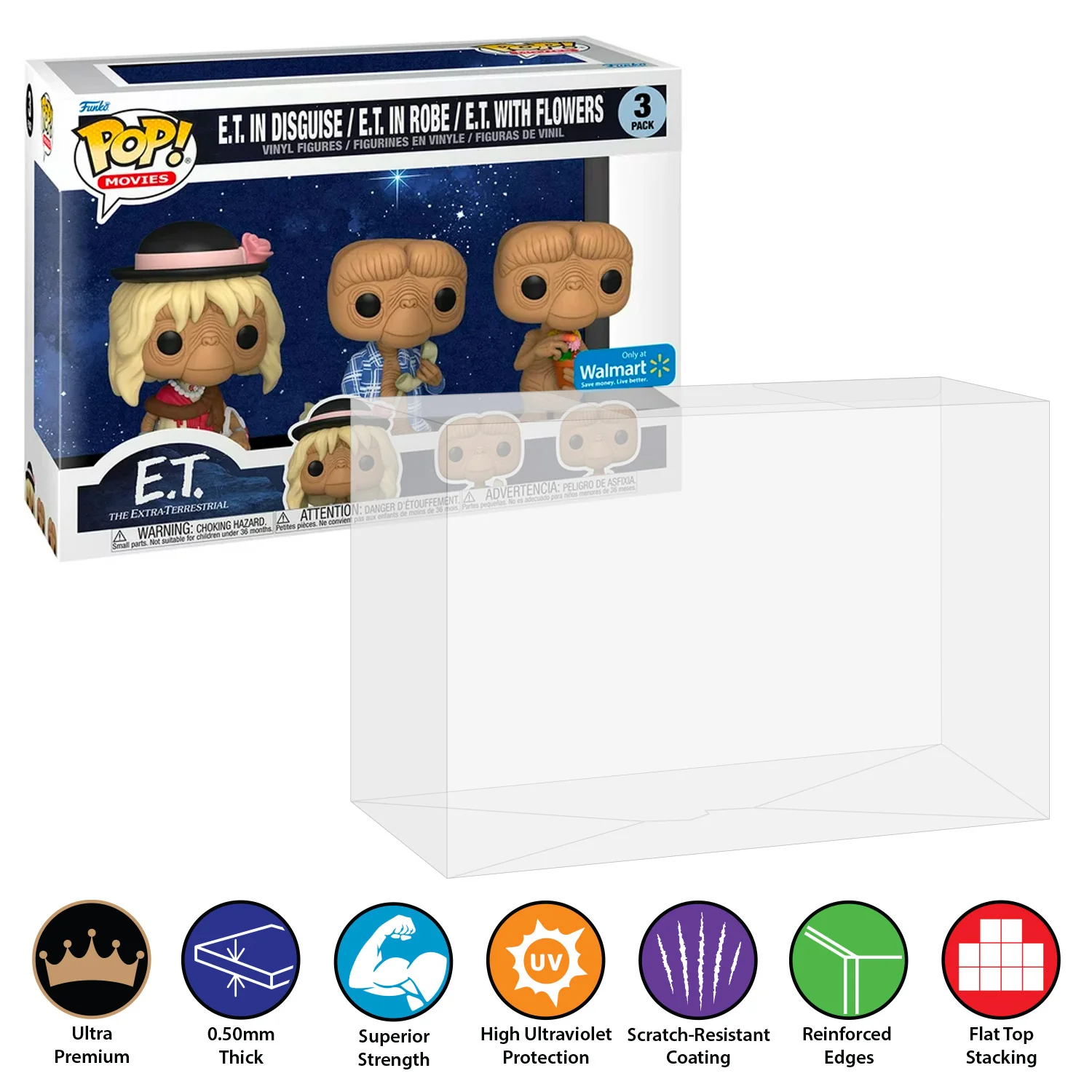 **REPLACED WITH 0.60MM** 3 PACK STANDARD Pop Protectors for Funko (0.50mm thick, UV & Scratch Resistant) 6.25h x 9w x 3.5d - Image 19