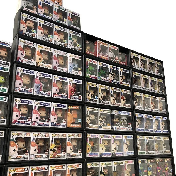 **DISCONTINUED** HMBR - 3 Single Row Display Cases for Handmade by Robots, Wall Mountable & Stackable Pop Shelf (Cardboard) - Image 14