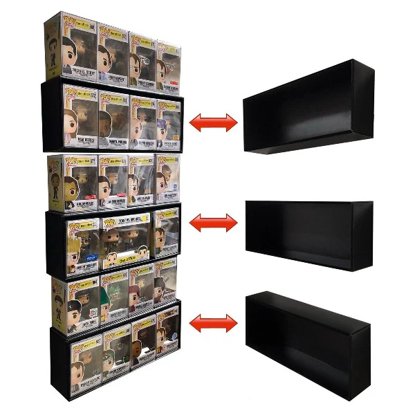 **DISCONTINUED** HMBR - 3 Single Row Display Cases for Handmade by Robots, Wall Mountable & Stackable Pop Shelf (Cardboard) - Image 6