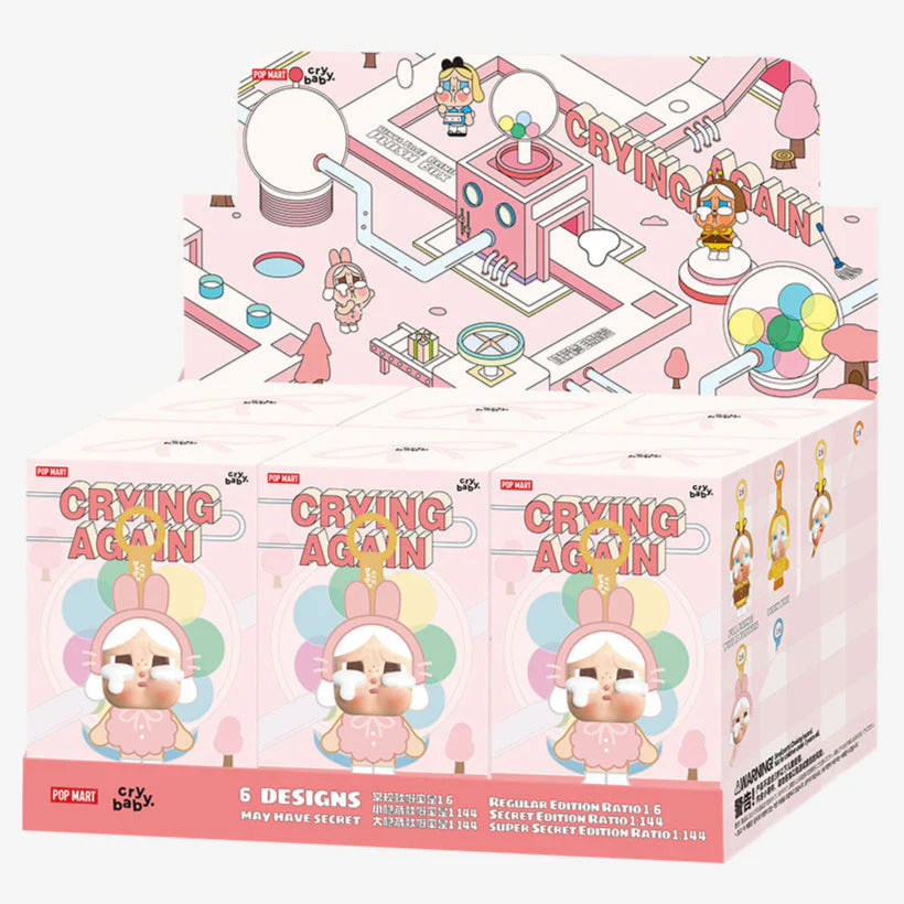 POP MART CRYBABY Crying Again Series - Vinyl Face Plush Blind Box