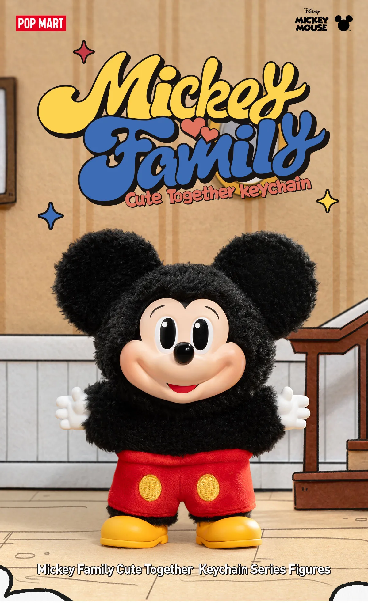 POP MART Mickey Family Cute Together Keychain Series Figures - Image 4