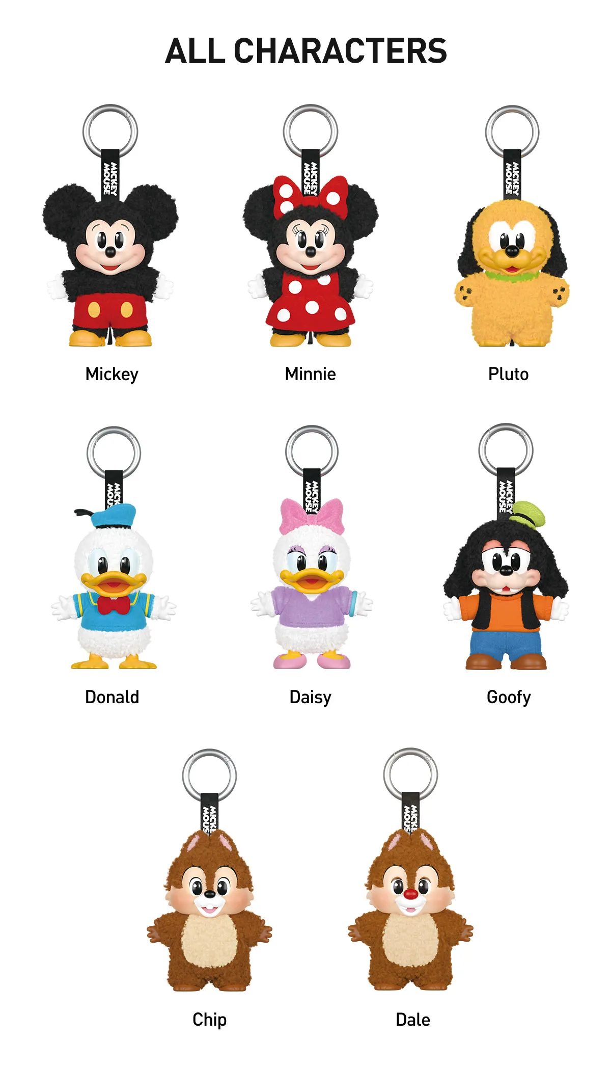 POP MART Mickey Family Cute Together Keychain Series Figures - Image 5